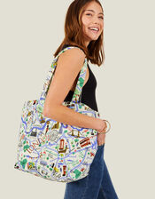 London Map Print Shopper Bag, , large
