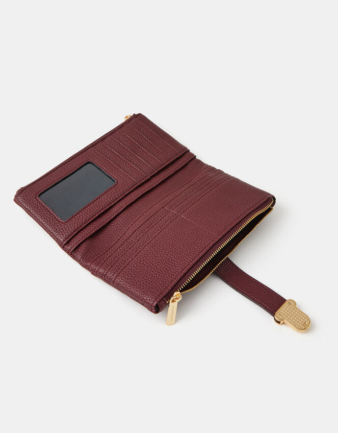 Push Lock Wallet , Red (BURGUNDY), large