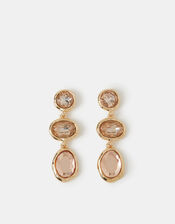 Triple Gem Drop Earrings, , large