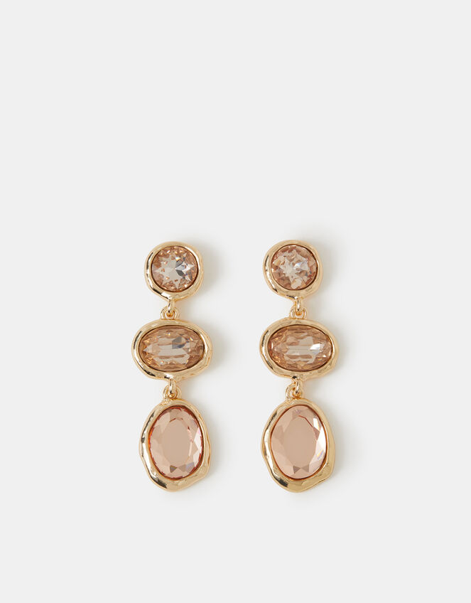 Triple Gem Drop Earrings, , large