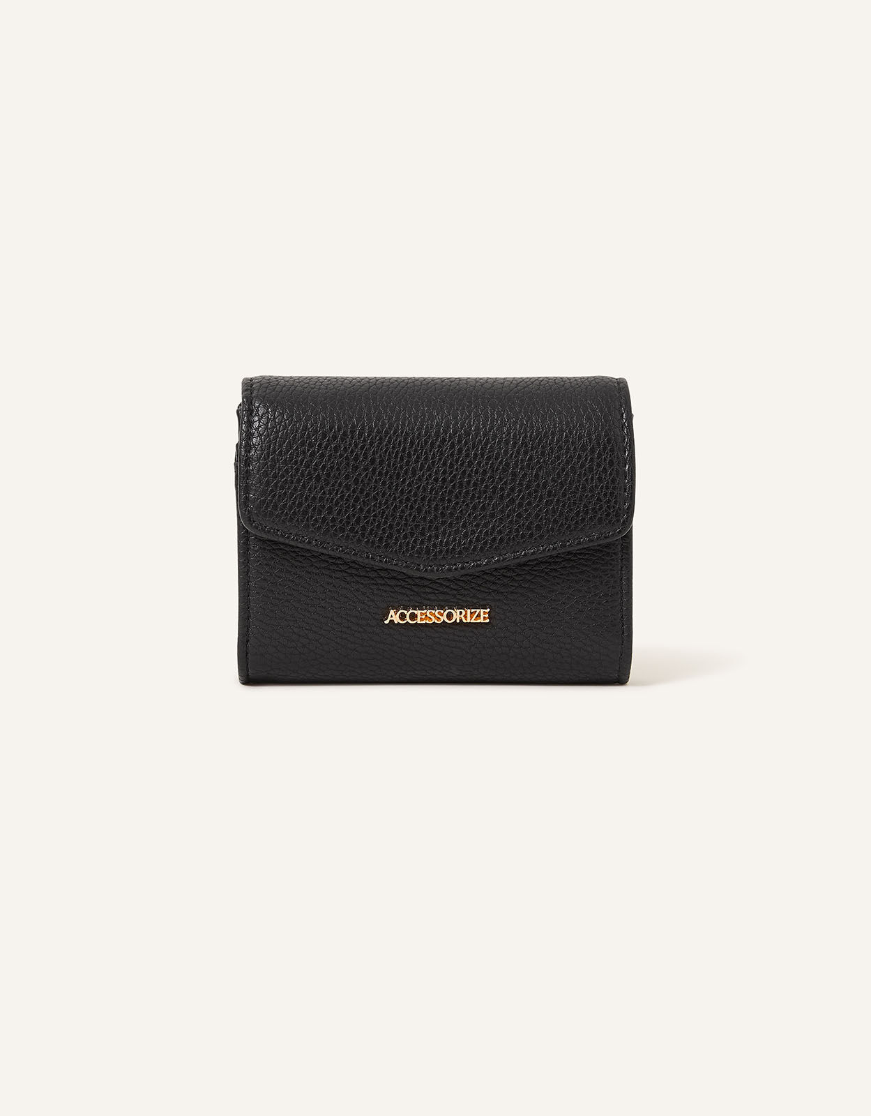 Black Quilted Leather-Look Large Zip Purse | New Look