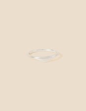 Recycled Sterling Silver Molten Ring, Silver (ST SILVER), large