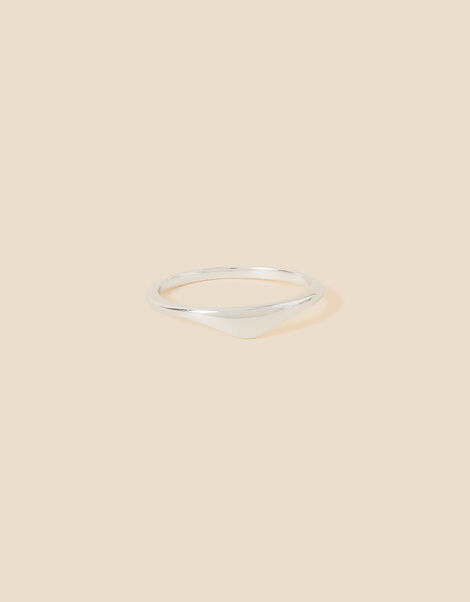 Recycled Sterling Silver Molten Ring Silver, Silver (ST SILVER), large