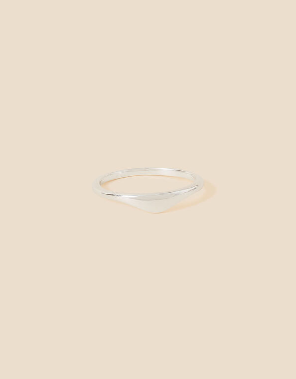 Recycled Sterling Silver Molten Ring, Silver (ST SILVER), large
