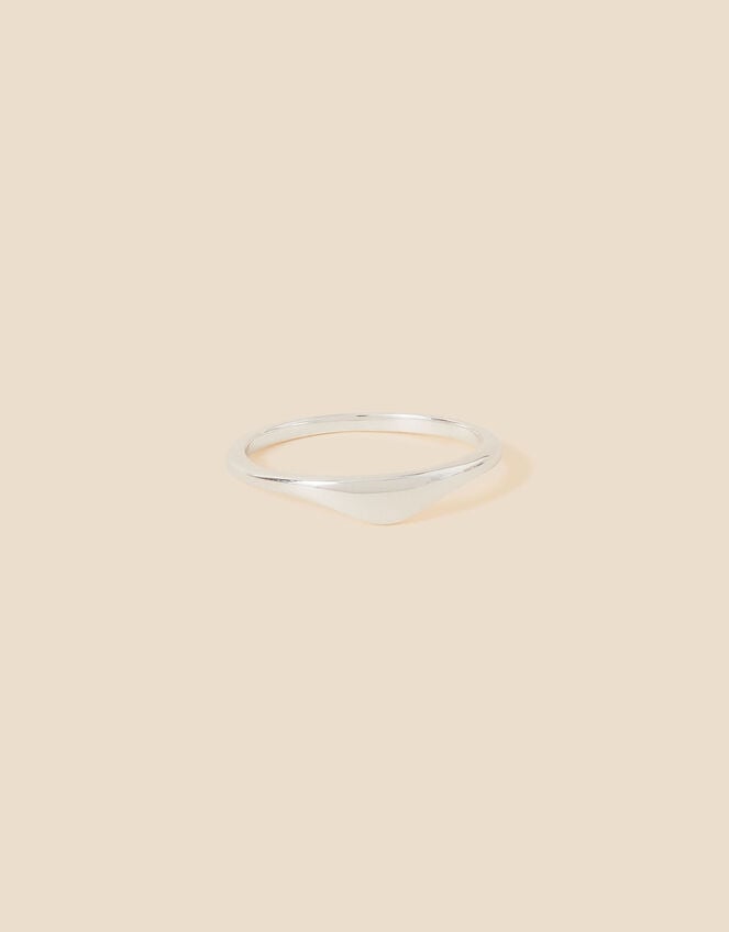 Recycled Sterling Silver Molten Ring, Silver (ST SILVER), large