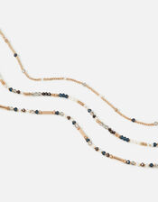 Blue Harvest Beaded Layered Necklace, , large