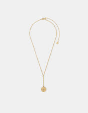 14ct Gold-Plated Heart Pendant Lariat Necklace, , large