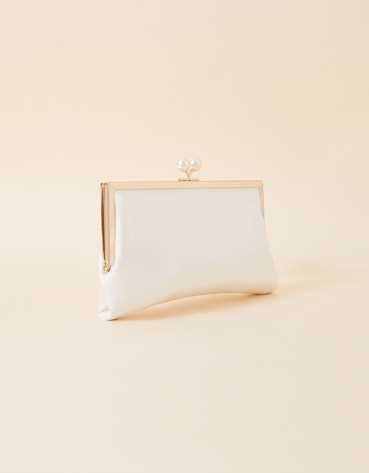Bridal Pearl Clasp Satin Clutch Bag Clutch bags Accessorize Global