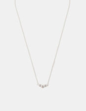 Sterling Silver Sparkle Pendant Necklace, , large