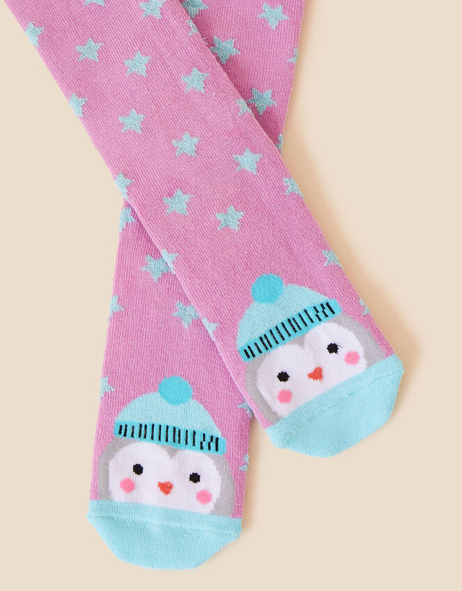 Girls Penguin Socks, Blue (BLUE), large