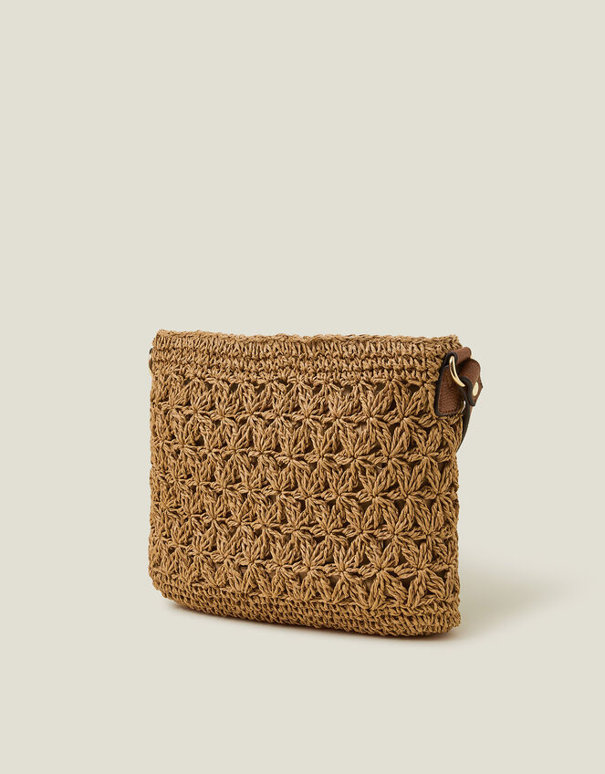 Raffia Crossbody Bag, , large