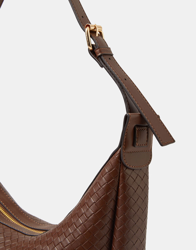 Woven Scoop Shoulder Bag, , large