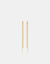 14ct Gold-Plated Chain Drop Earrings, , large