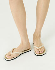 Pearl Seagrass Sandals, Ivory (IVORY), large