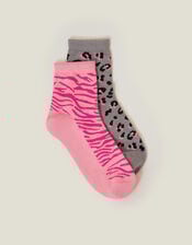 2-Pack Animal Print Socks, , large