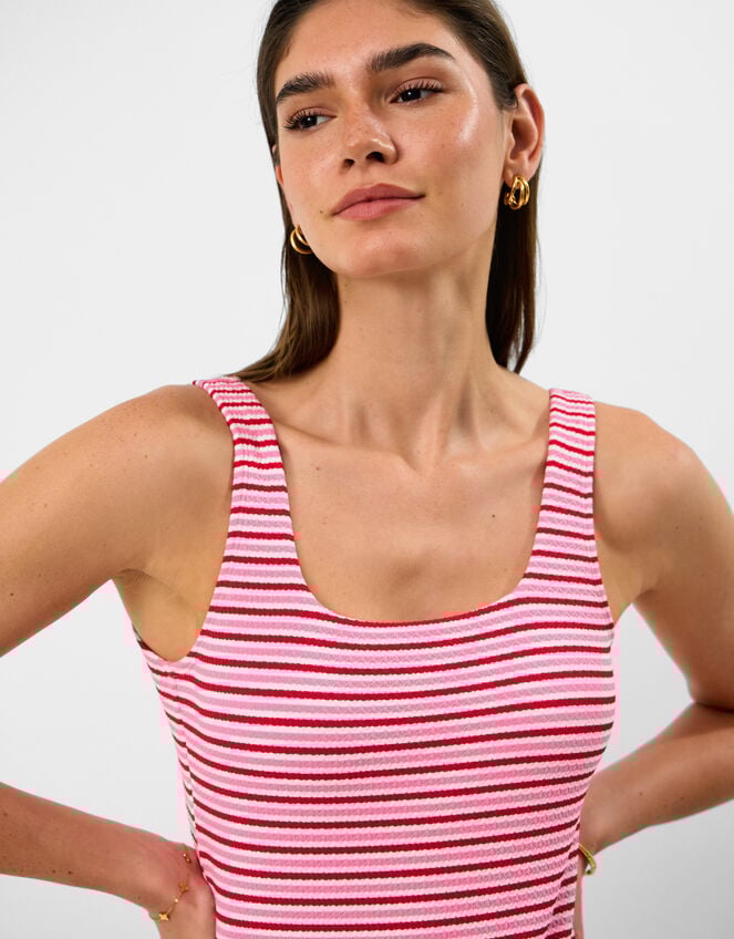 Stripe Crinkle Textured Swimsuit, Multi (BRIGHTS MULTI), large