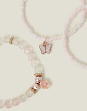 Girls Butterfly Charm Necklace and Bracelet Set, , large