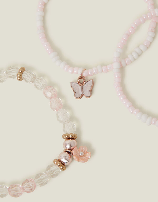 Girls Butterfly Charm Necklace and Bracelet Set, , large