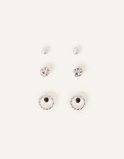 Textured Earrings Set of Three, , large