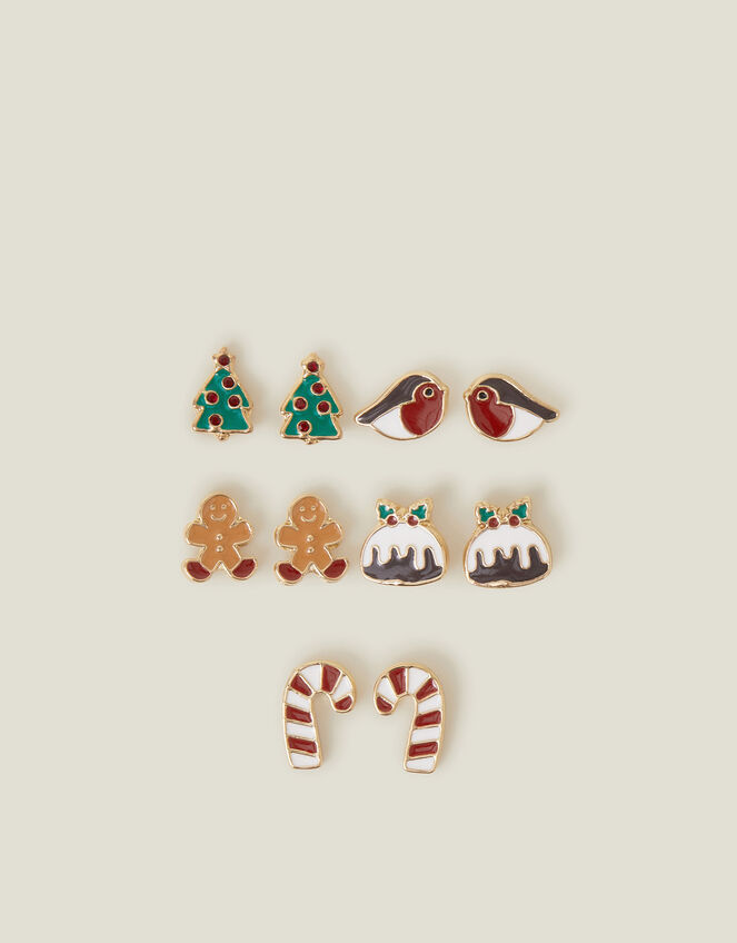 5-Pack Christmas Stud Earrings, , large