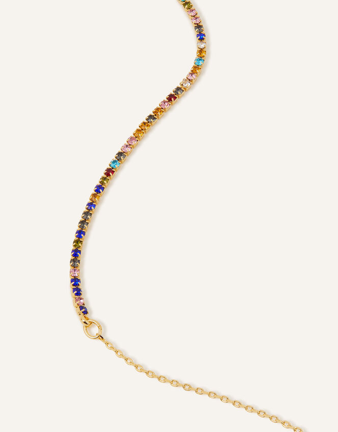 14ct Gold-Plated Rainbow Anklet, , large