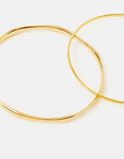 2-Pack 14ct Gold-Plated Bangles, , large