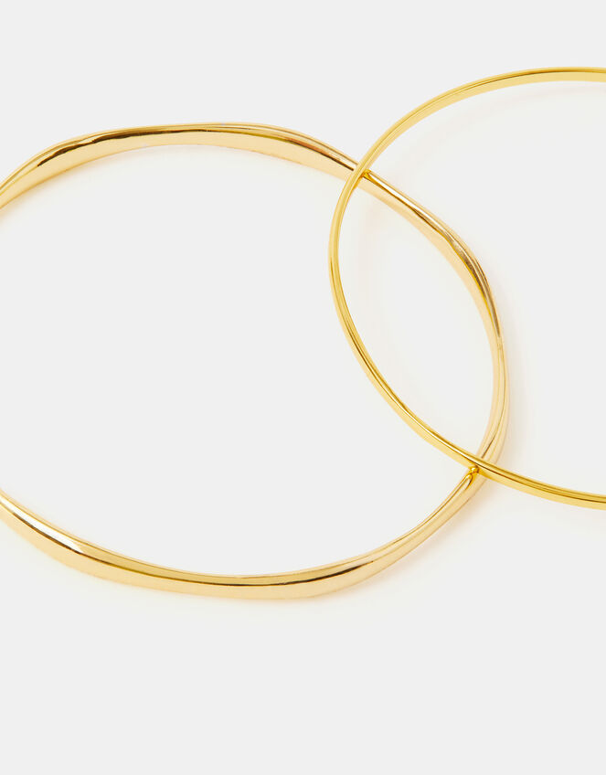 2-Pack 14ct Gold-Plated Bangles, , large