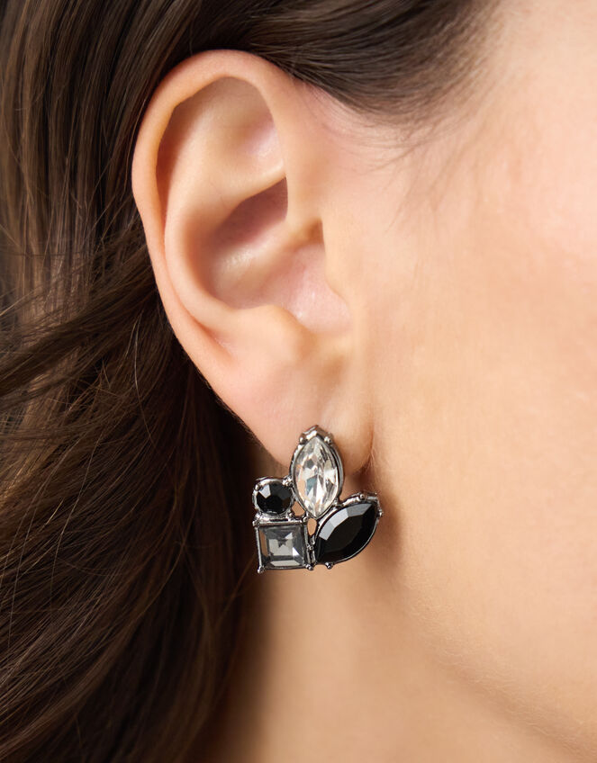 Gemstone Cluster Stud Earrings, , large