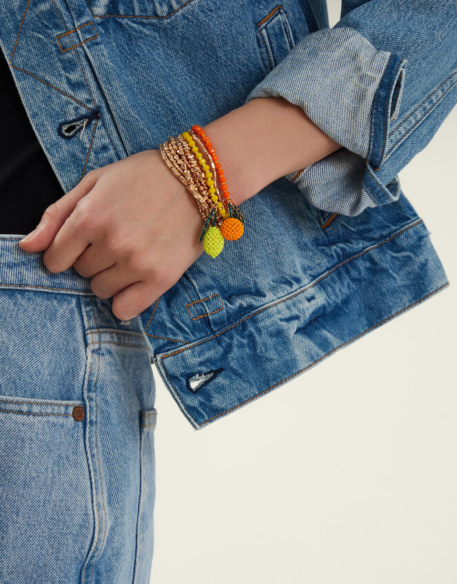 Beaded Fruit Stretch Bracelets, , large