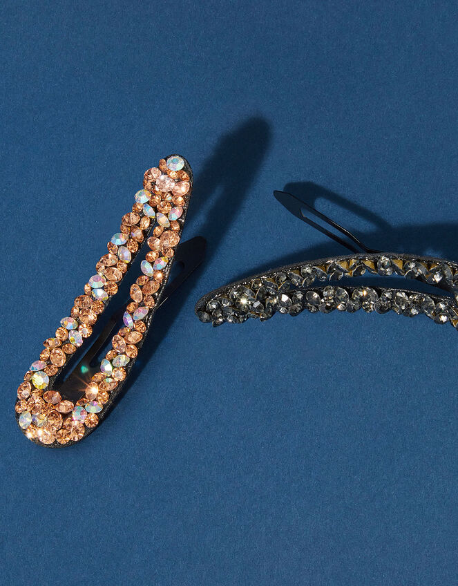 Large Sparkle Hair Clips Set of Two, , large