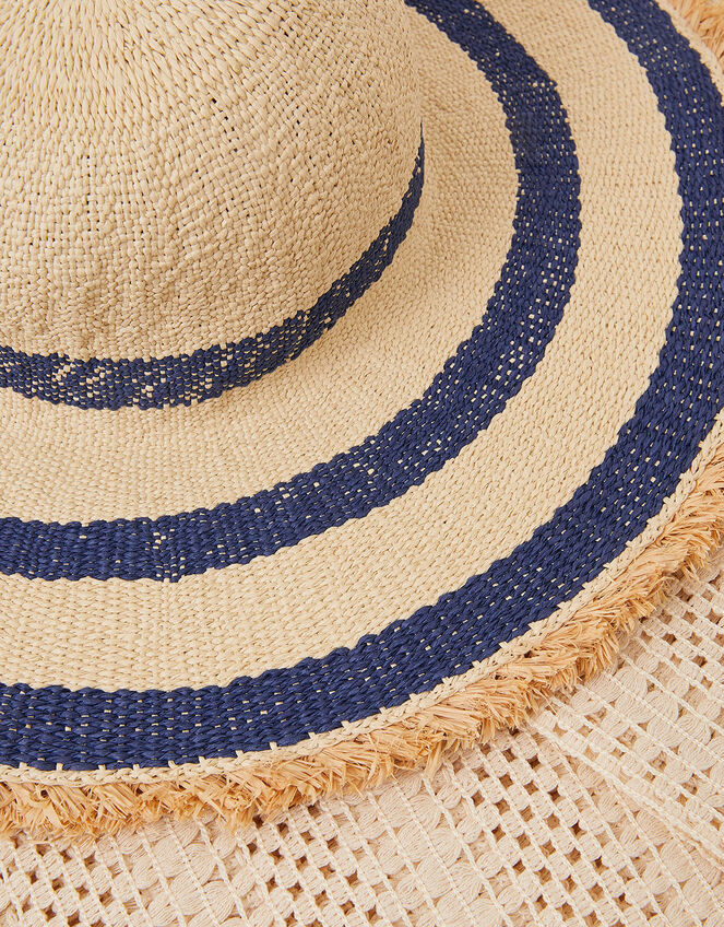 Freya Stripe Floppy Hat, , large