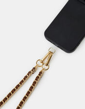 Faux Leather Chain Phone Strap, , large