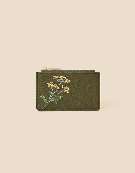 Embroidered Floral Card Holder , , large