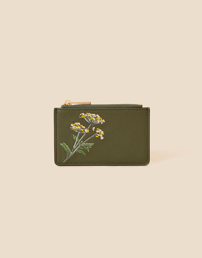 Embroidered Floral Card Holder , , large