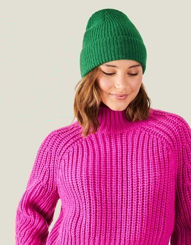 Soho Knit Beanie Hat, Green (LIGHT GREEN), large