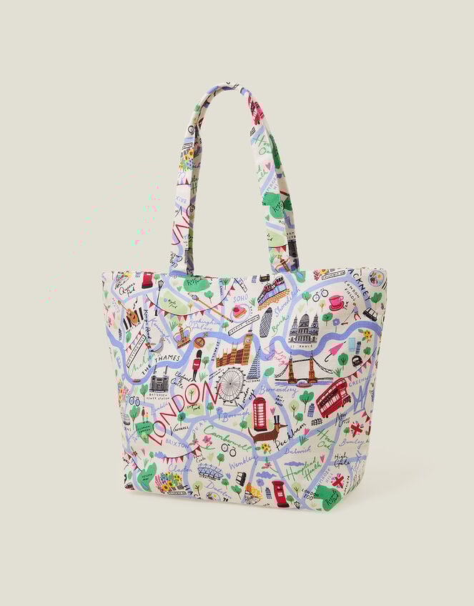 London Map Print Shopper Bag, , large