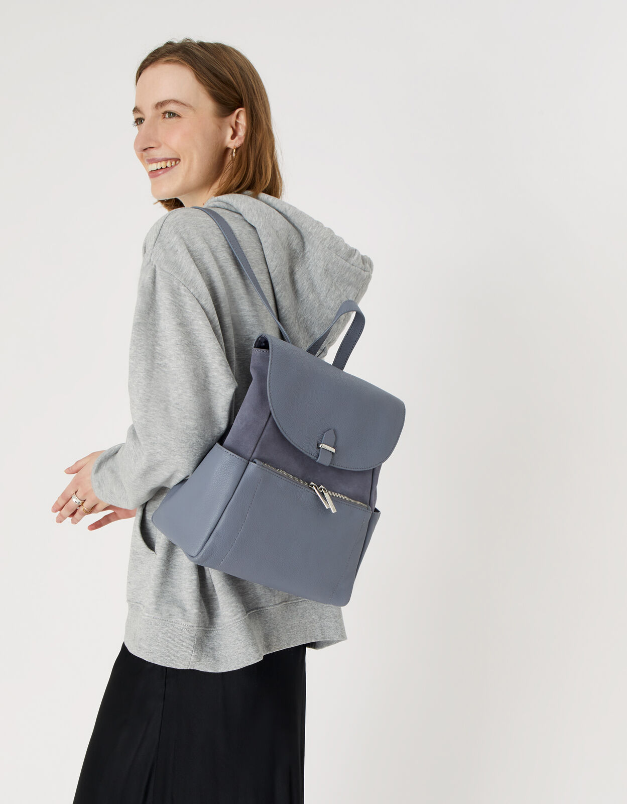 accessorize leather backpack