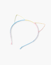 Rainbow Cat Ear Headband, , large