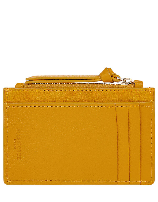 Leather Card Holder, Yellow (OCHRE), large