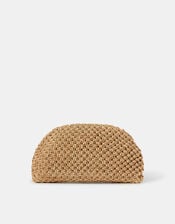 Metallic Woven Clutch Bag, , large