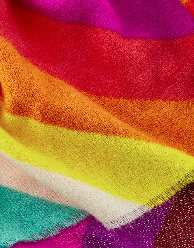 Rainbow Chevron Soft Blanket Scarf, , large