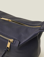 Slouchy Webbing Strap Bag, Blue (NAVY), large