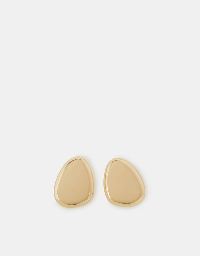 Sculptural Stud Earrings, Gold (GOLD), large