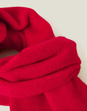 Plain Tassel Scarf, Red (RED), large