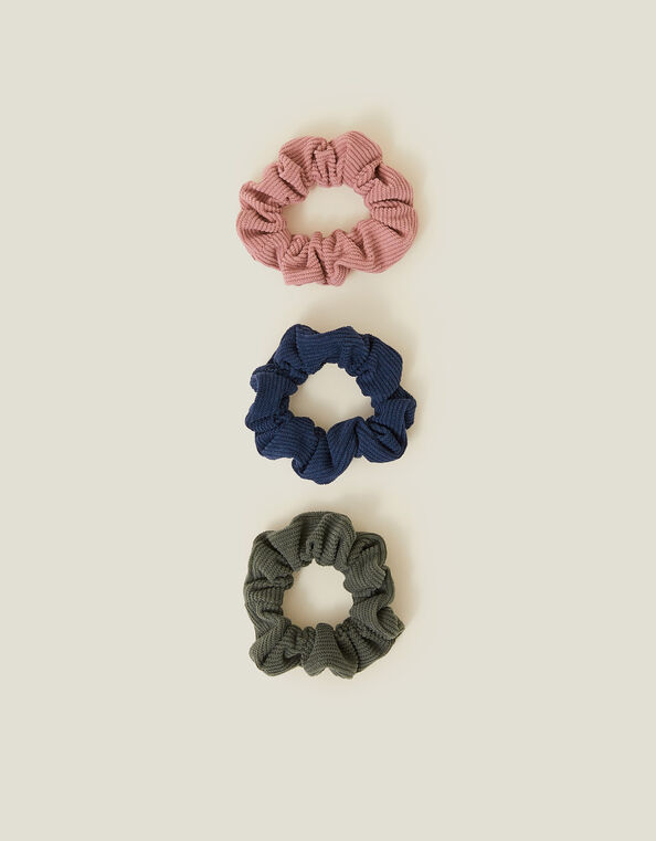 3-Pack Corduroy Hair Scrunchies, , large
