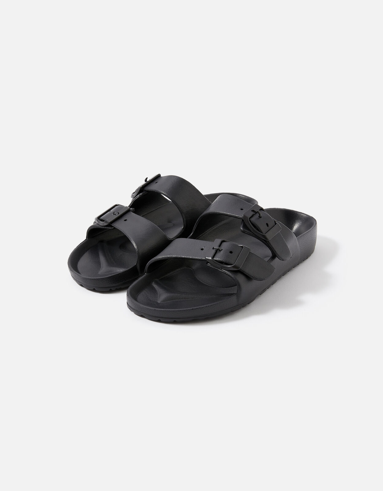 Buckle Footbed Sandals Black Flip flops Accessorize UK