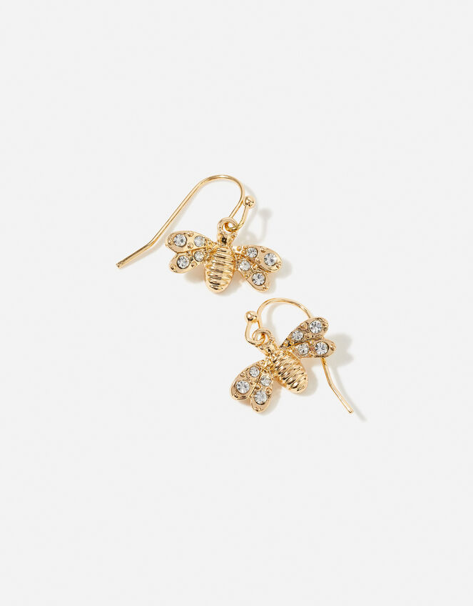 Bee Short Drop Earrings, , large