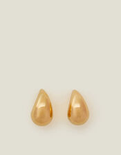 14ct Gold-Plated Stainless Steel Chunky Teardrop Earrings, , large
