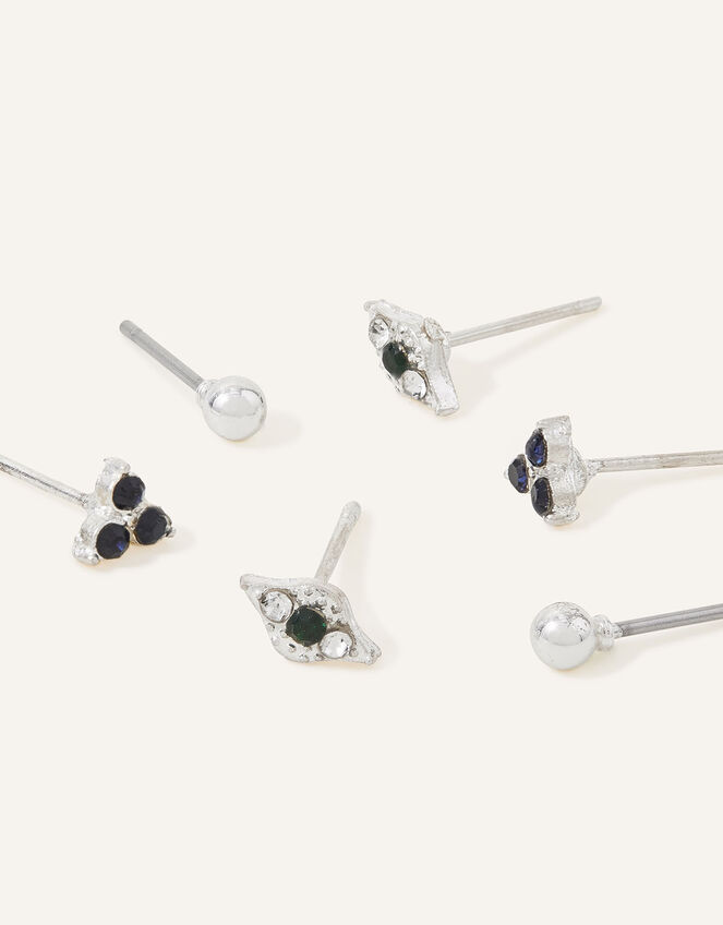 Evil Eye Stud Earrings Set of Three, , large