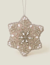 Embellished Snowflake Hanging Decoration, , large